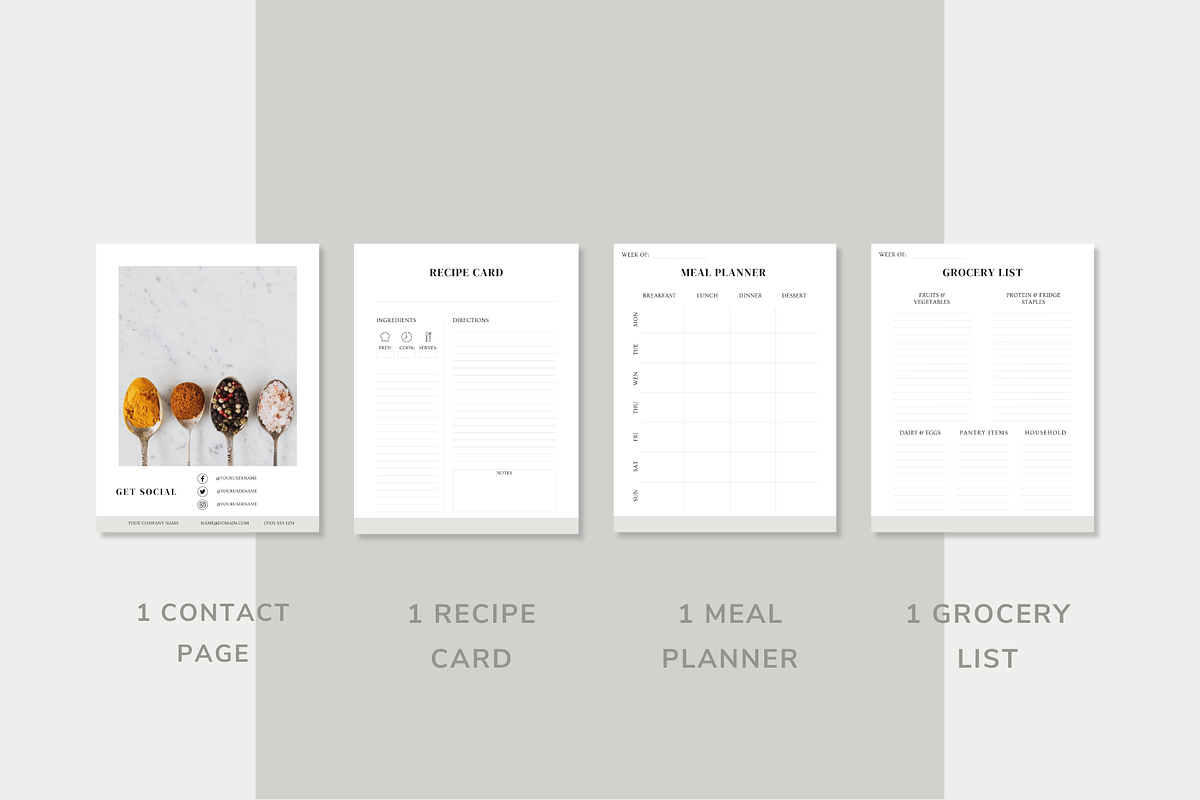 Cookbook Template CANVA, a Magazine Template by OrganizationOasisRo (Photo 6 of 10)