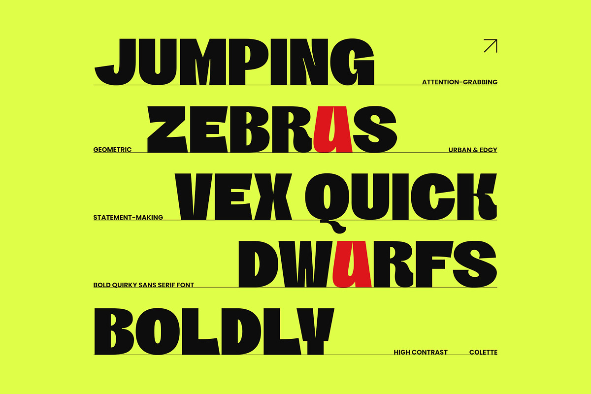 Colette Bold Quirky Sans Serif Font, a Sans Serif Font by Inviline.co (Photo 4 of 15)