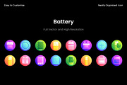 Colorful Gradient Battery Icons, a Duotone Icon by Wencory (Thumbnail 1 of 2)