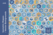 Isometric Shapes / Vector Background, a Background Graphic by dvtchk (Thumbnail 13 of 16)