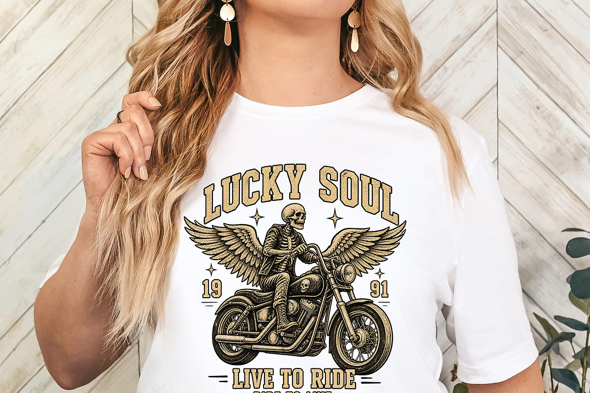 Lucky Soul 1991 Live To Ride PNG, an Object Graphic by Star Graphic Design (Photo 3 of 10)