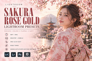 Sakura Rose Gold Lightroom Presets