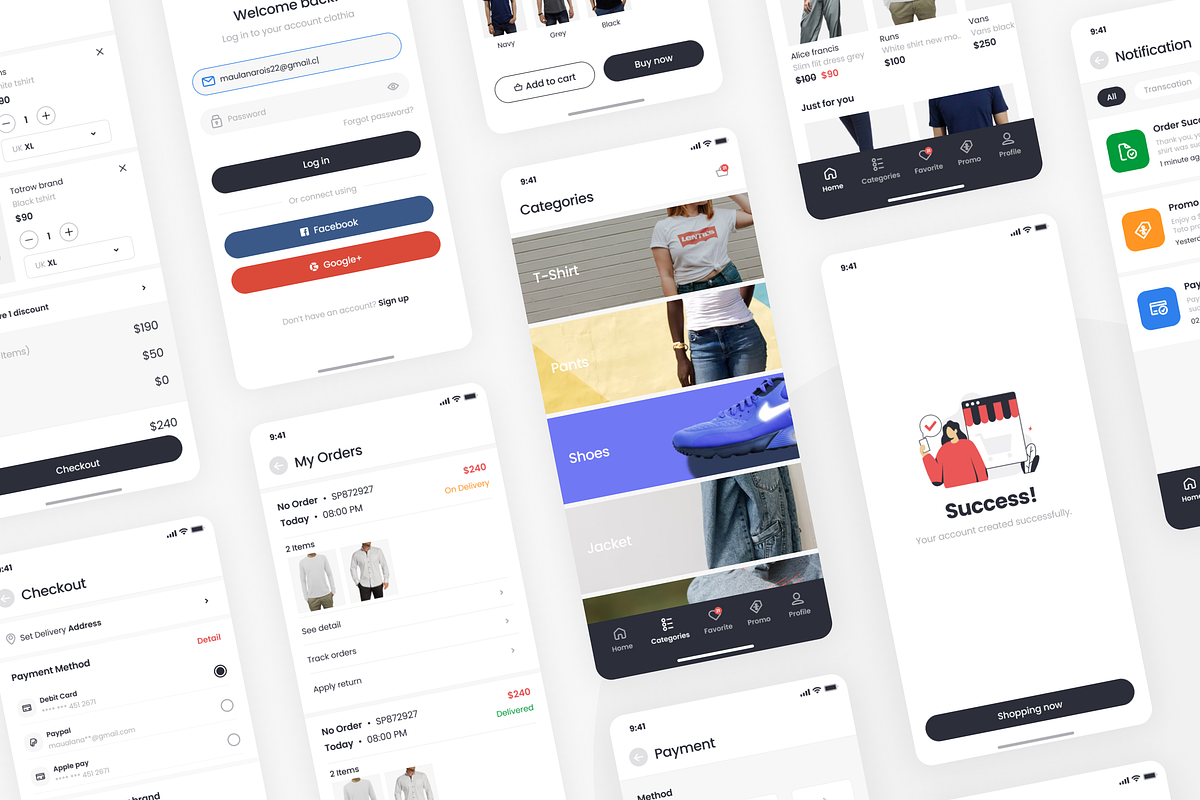 Clothia UI Kit, a Templates & Theme by Kawalan Studio (Photo 2 of 6)