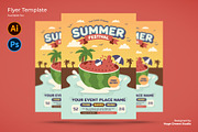 Summer Festival Flyer Template, a Flyer Template by Huge Dream Studio (Thumbnail 1 of 5)