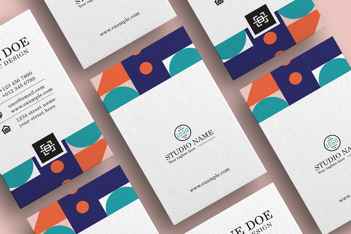 Vertical Business Card Mockup, an Advertising Mockup by CreativeShaper (Photo 1 of 3)