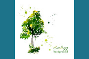 №138 Summer Green Tree And Grass, a Decorative Illustration by Rasveta (Thumbnail 5 of 9)