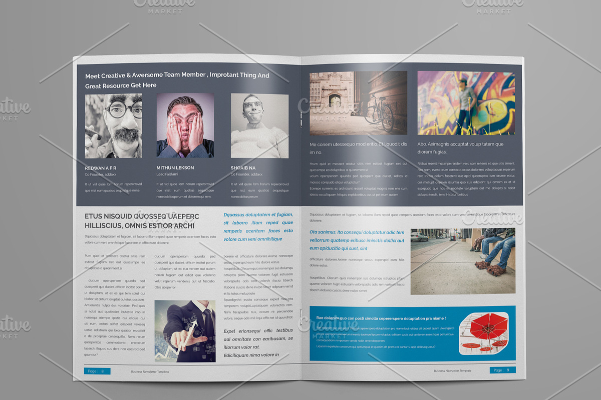 Newsletter Template, a Brochure Template by Addaxx (Photo 5 of 9)