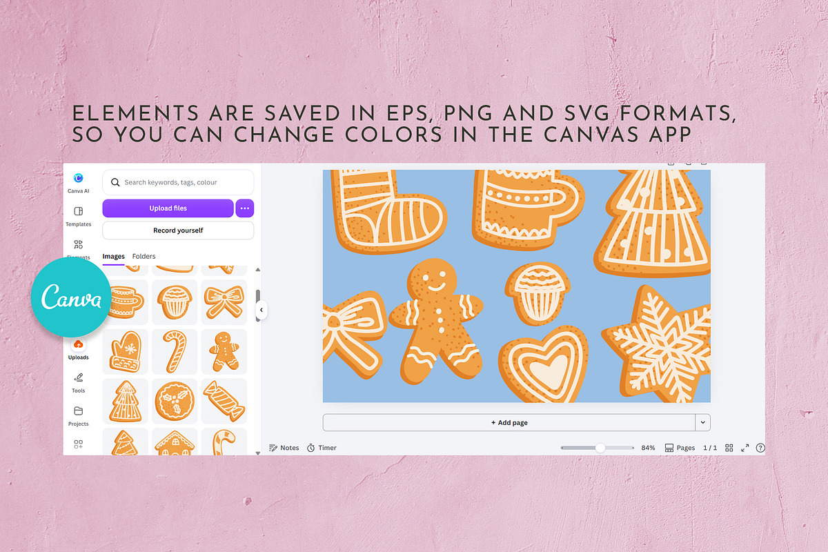 FUNKY GINGERBREAD COOKIES: clipart, a Food Illustration by Elliko shop (Photo 5 of 7)