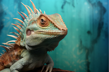 Vibrant Lizard view colorful, an Animal Photo by Ylivdesign