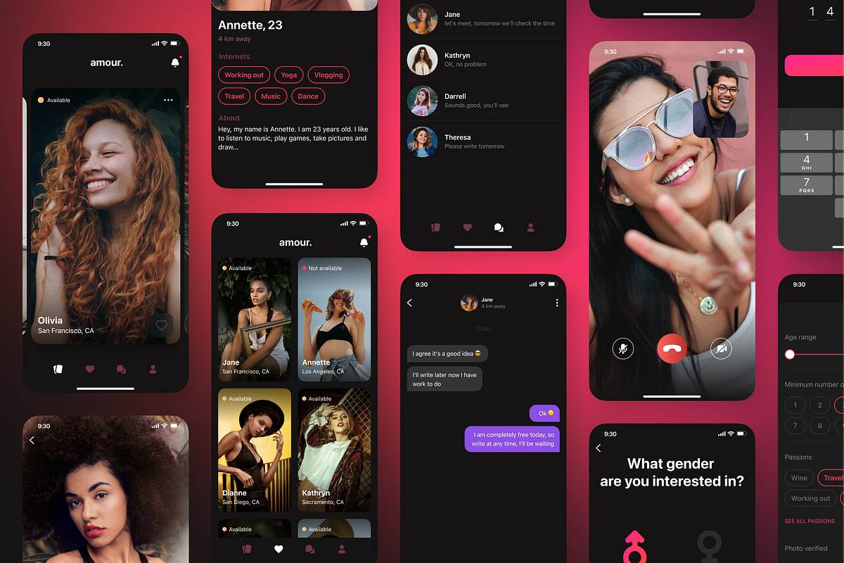 Amour - Dating App UI Kit, an UI Kit Template by yoframe (Photo 2 of 6)
