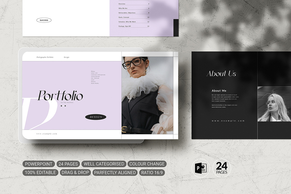 Portfolio Template, a Presentation Template by White Graphic (Photo 1 of 7)