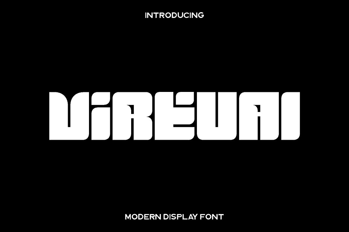 Virtual - Modern Display Font, a Sans Serif Font by Luna Shop (Photo 1 of 5)