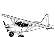 Black and white Stoll bush plane, a Transportation Illustration by LogosDen (Thumbnail 3 of 3)