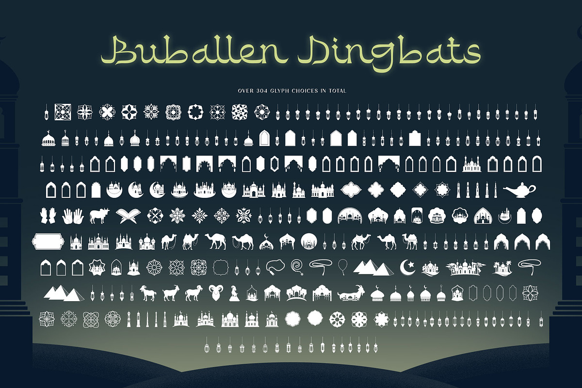 Buballen Arabic Typeface, a Script Font by alit design (Photo 13 of 14)