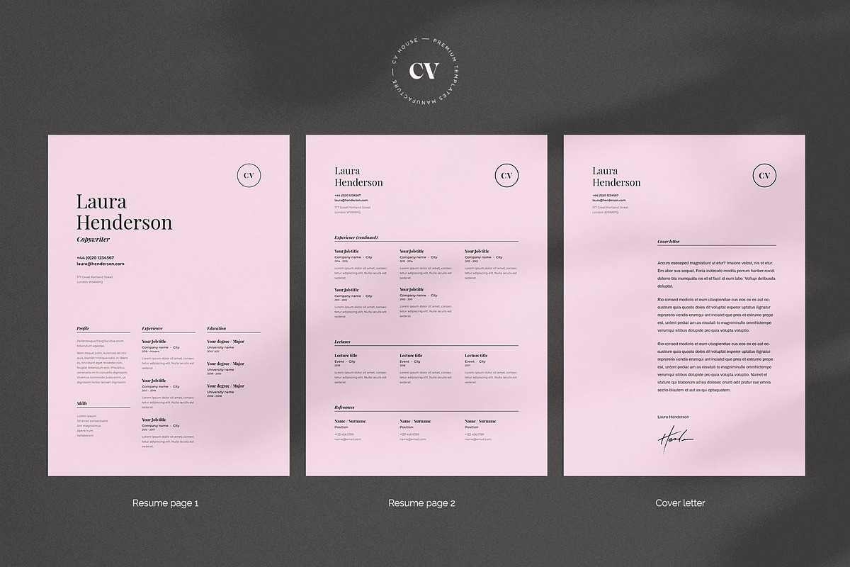Laura | CV / resume template, a Resume Template by CV house (Photo 5 of 10)