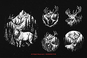 10 Bundle Dark Art Mountain Deer, an Illustration by Morspective (Thumbnail 5 of 7)