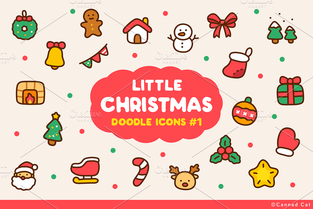 Little Christmas Icons Set #1, an Outline Icon by Canned Cat (Photo 1 of 6)