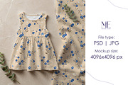 Kids Dress Mockup Fabric PSD Clothin, a Shirt Mockup by Mie Mockup Studio (Thumbnail 4 of 8)