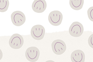 SMILE FACE LILAC / Png Vector File