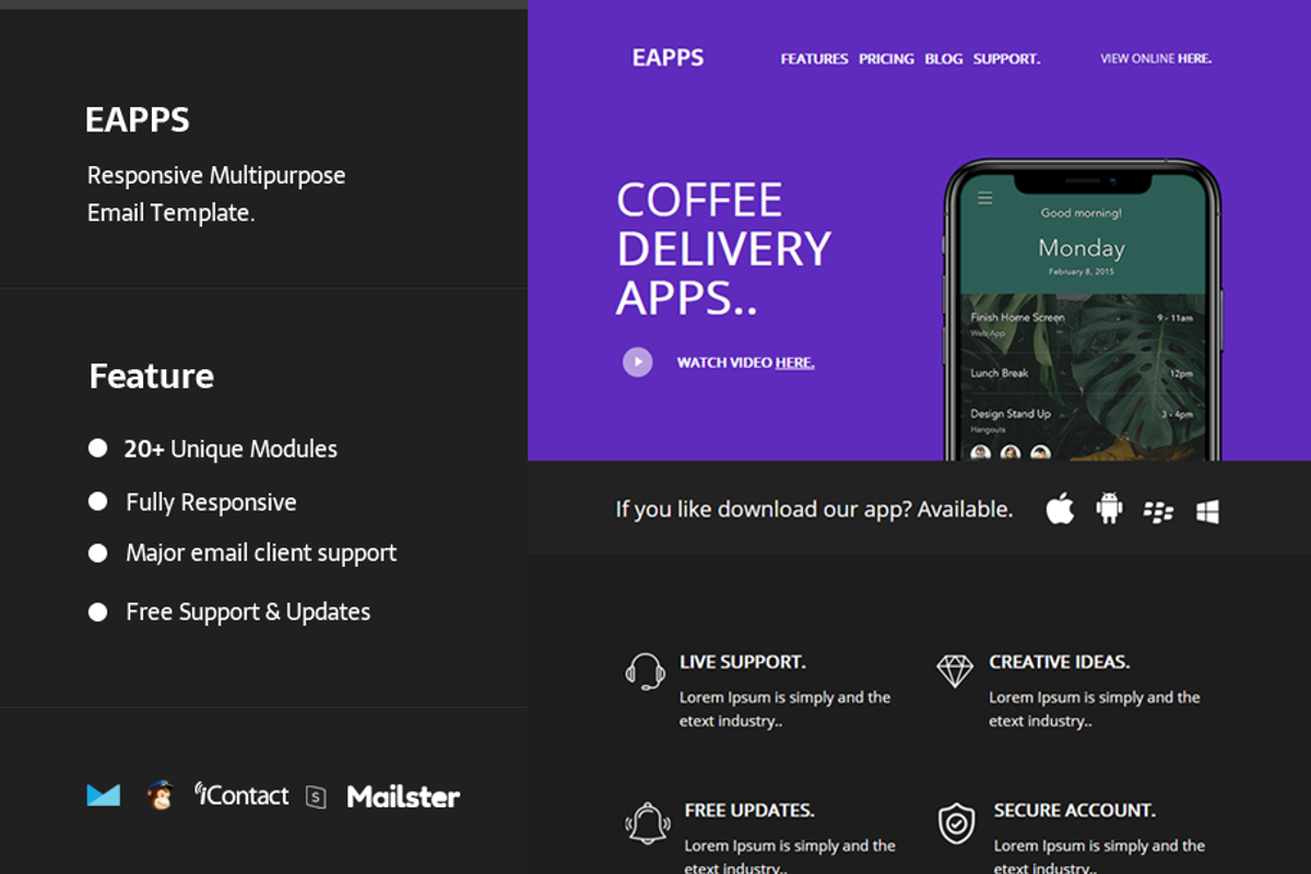 Eapps - Email Template, an Email Template by williamdavidoffmail