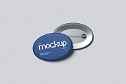 Oval Pin Button Badge Mockup, an Advertising Mockup by Gatamotion (Thumbnail 2 of 5)