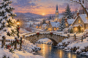 Illustrated Christmas Postcards, a Seasonal Illustration by MarisoArt (Thumbnail 7 of 7)