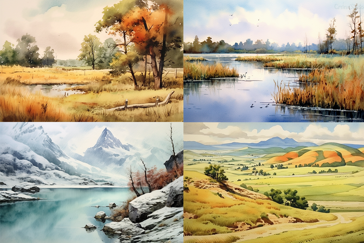 Serene Landscapes Collection, a Seasonal Illustration by artsy-fartsy (Photo 4 of 5)