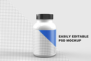 White Pills Bottle Mockup Set, a Cups & Container Mockup by DigiArt (Thumbnail 1 of 10)