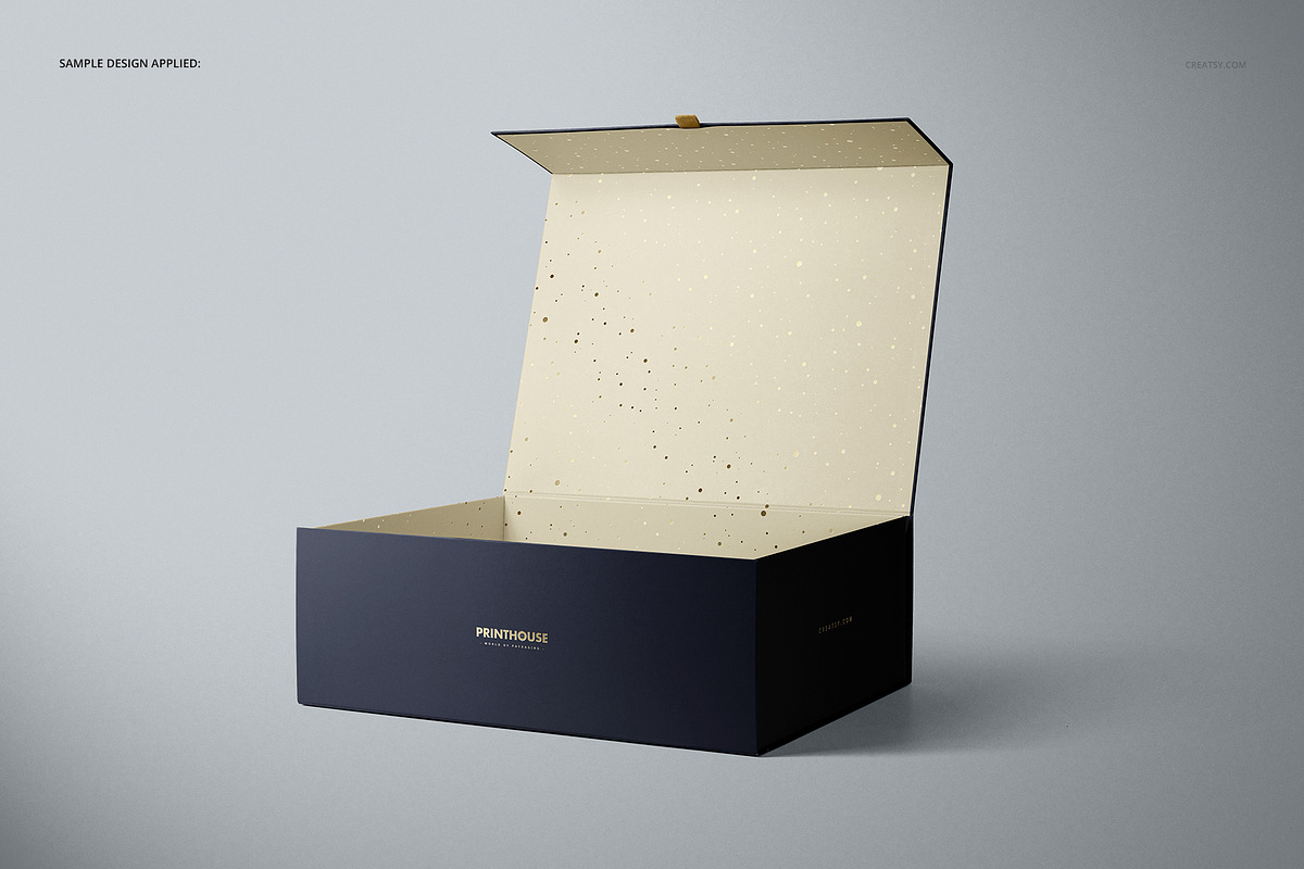 Magnetic Gift Box Mockup Set, a Household Mockup by creatsy5 (Photo 6 of 11)