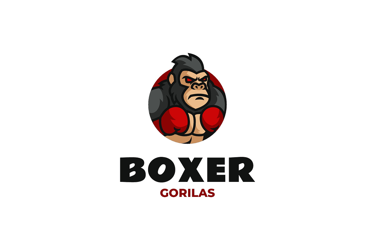 Boxer Gorilla Mascot Logo Design, a Branding & Logo Template by Artnivora.Std