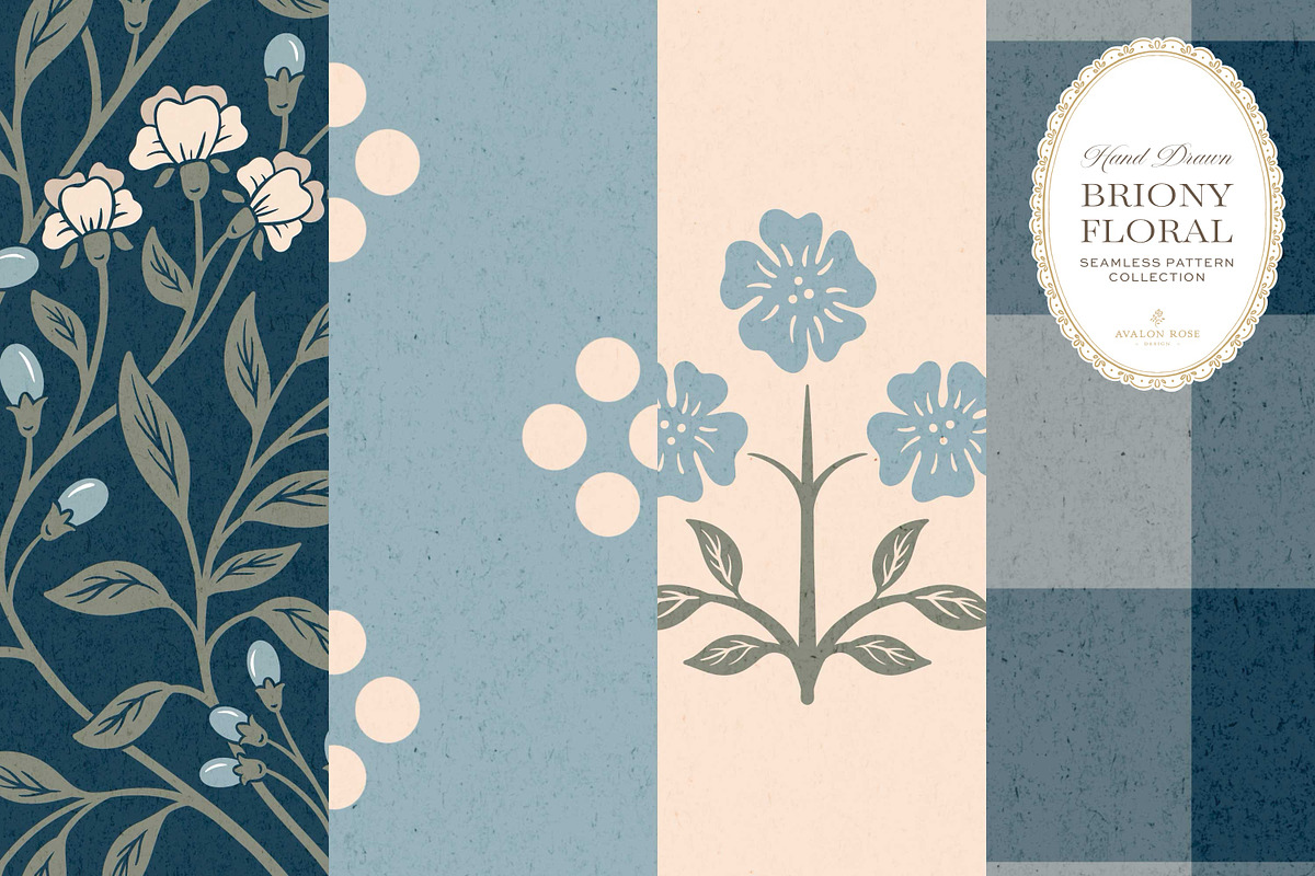 Farmhouse Navy Floral Patterns, a Pattern Graphic by Eclectic Anthology (Photo 12 of 12)