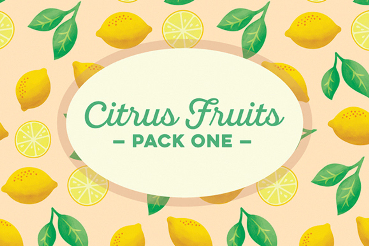Citrus Fruits Pack 1: Lemons, a Pattern Graphic by Ariel Tyndell Design (Photo 1 of 2)