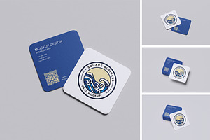 Square Business Card Mockup