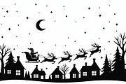 Christmas Night Silhouette Set, an Illustration by BIPLOB EXPERT (Thumbnail 16 of 21)