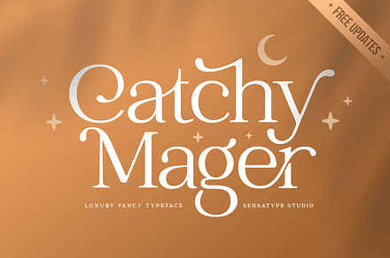 Catchy Mager - Fancy Ligature Font, a Serif Font by Sensatype