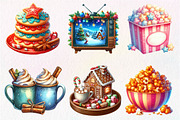 Christmas Movie Night Clipart, an Illustration by Dream Creation (Thumbnail 3 of 7)