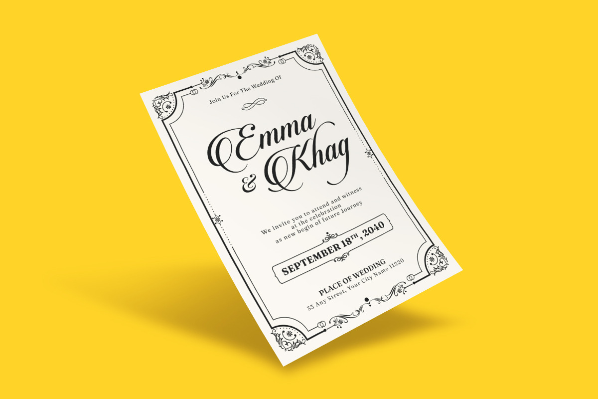 Simplify Elegant Wedding Invitation, an Invitation Template by dokudokunomi (Photo 3 of 4)