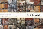Brick Wall Digital Papers, a Background Graphic by BonaDesigns (Thumbnail 1 of 4)