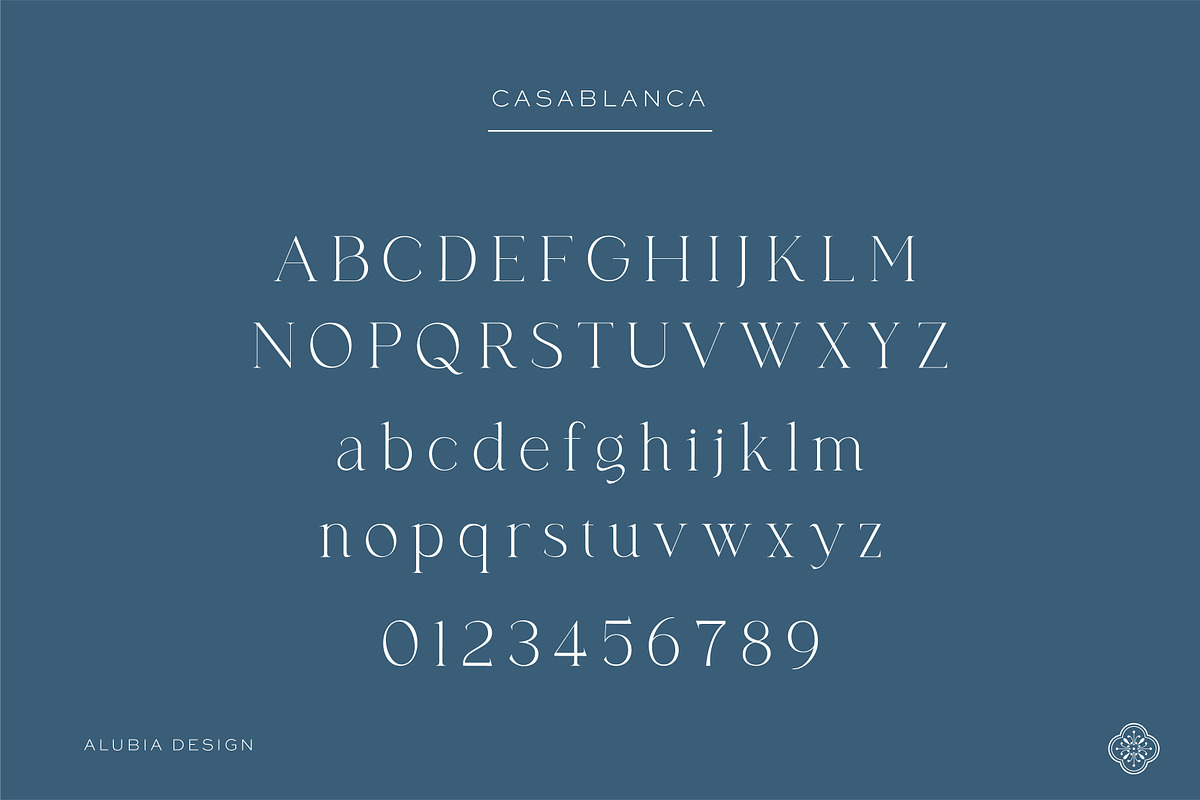 Casablanca - Sleek & Exotic Serif, a Serif Font by Alubia design (Photo 9 of 11)