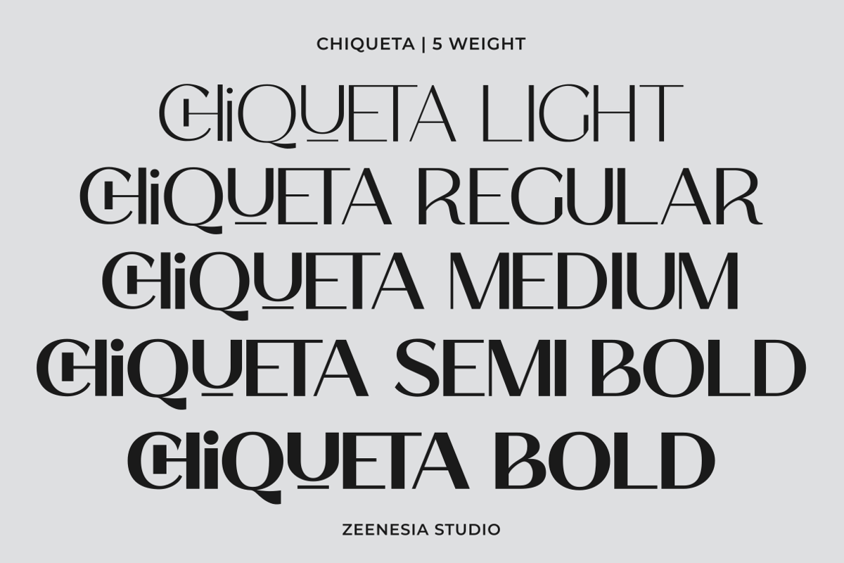 Chiqueta, a Sans Serif Font by zeenesia (Photo 2 of 18)
