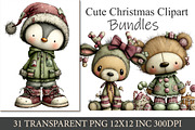 Cute Christmas Clipart, an Illustration by cherrydesign (Thumbnail 1 of 4)