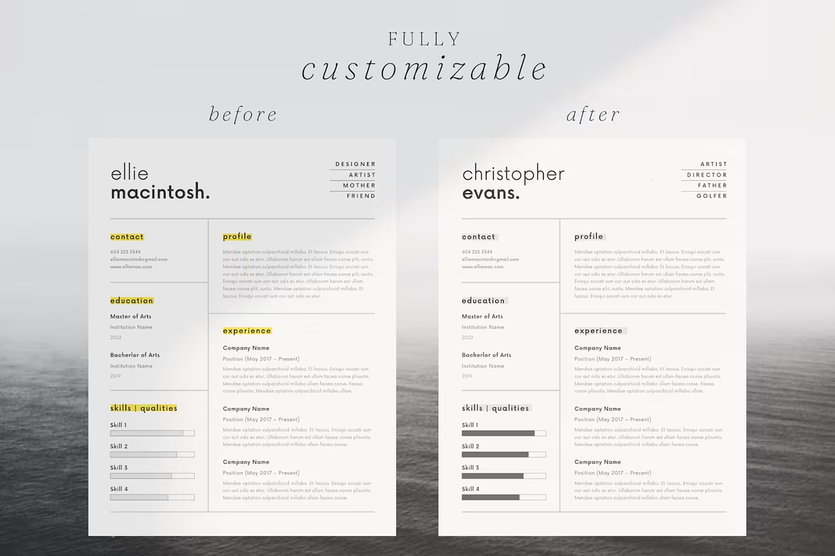 Designer Resume Template Canva, a Resume Template by frommakertomaker (Photo 6 of 8)