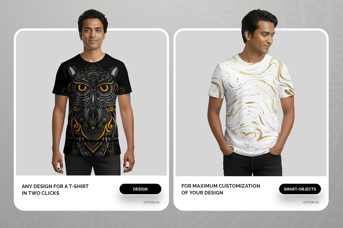 5 T-Shirt Mockups on Indian Man, a Shirt Mockup by Grow Design Craft Studio (Photo 4 of 7)