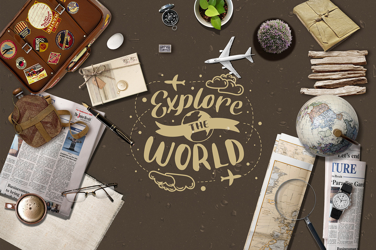 Travel Scene Mock-up Big Pack, a Product Mockup by PSD Market (Photo 15 of 16)