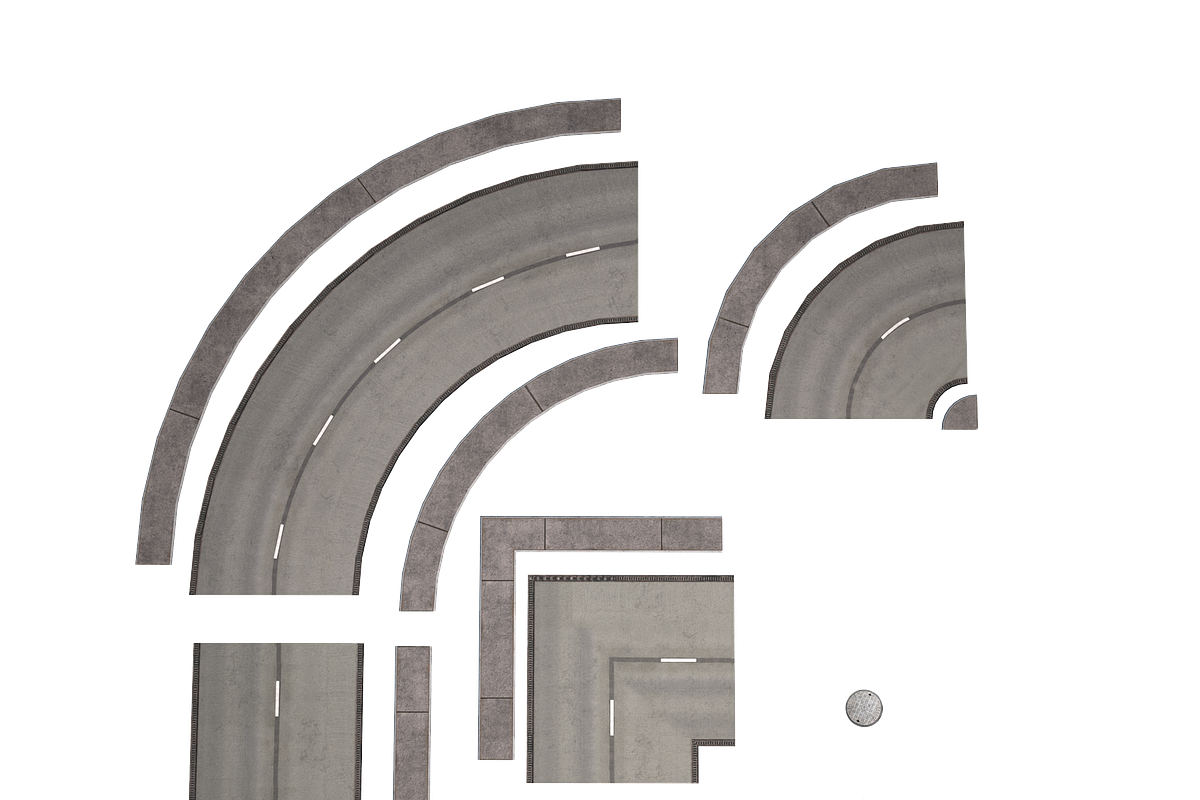 Road Modules PBR Pack, an Architecture 3D Model by Daniel Mikulik (Photo 21 of 24)