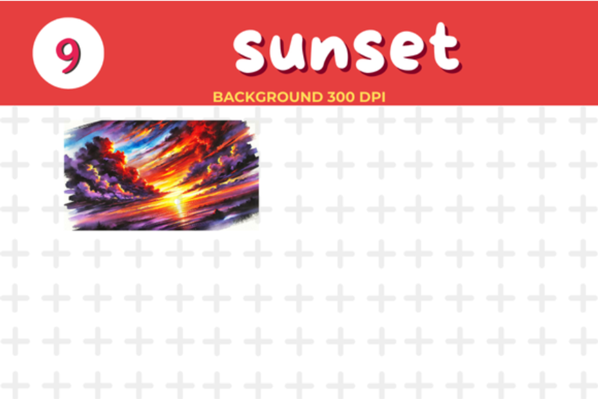 Sunset Watercolor Background, a Background Graphic by John_Walker (Photo 4 of 4)