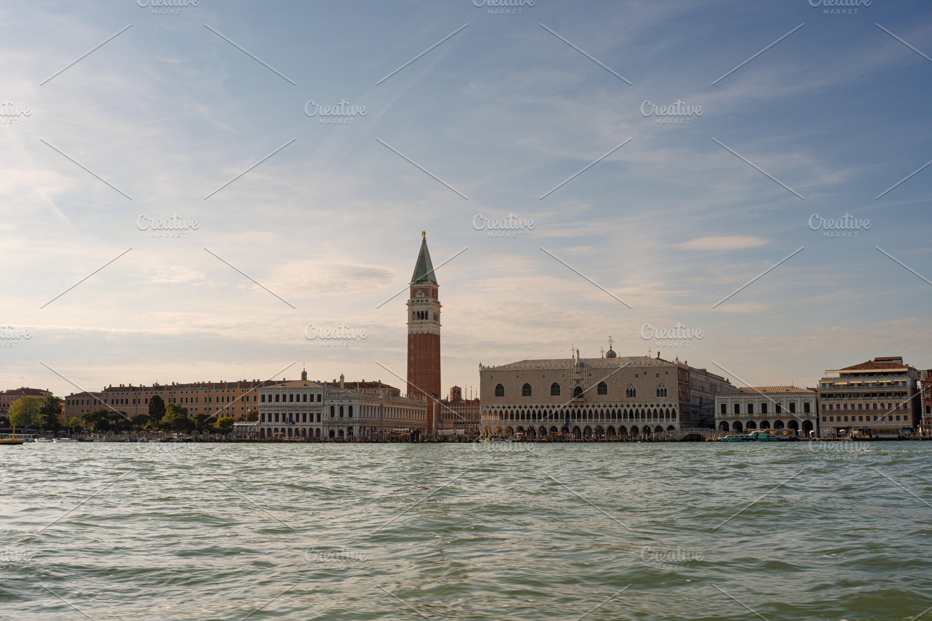 San Marco square in Venice seen from the sea, an Architecture Photo by Bepslabor