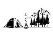 50 Camping Mountain Vector Bundle, an Illustration by jahid234 (Thumbnail 19 of 51)