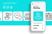 Meeting | 16 Thin Line Icons, an Outline Icon by Alex Blogoodf (Thumbnail 10 of 15)