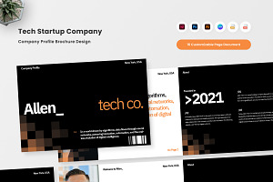 Allen - Tech Startup Company Profile, a Brochure Template by productype1